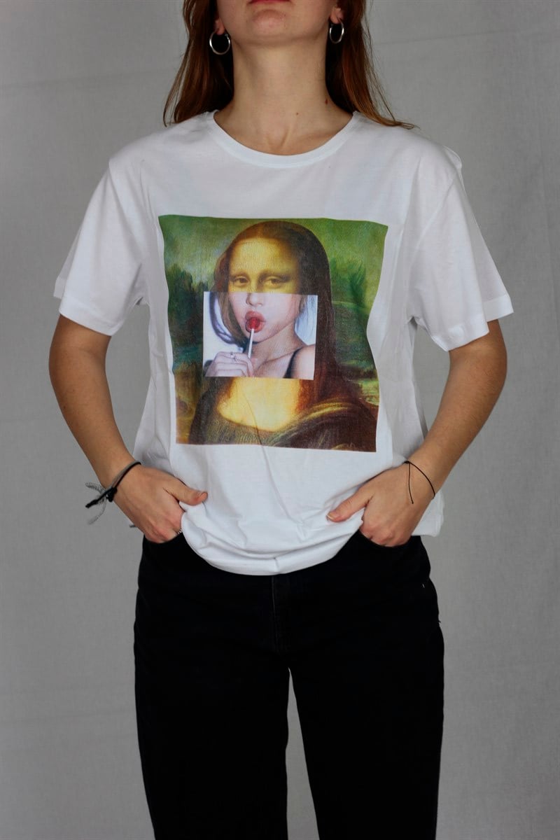 Mona Lisa Lolipop Tişört