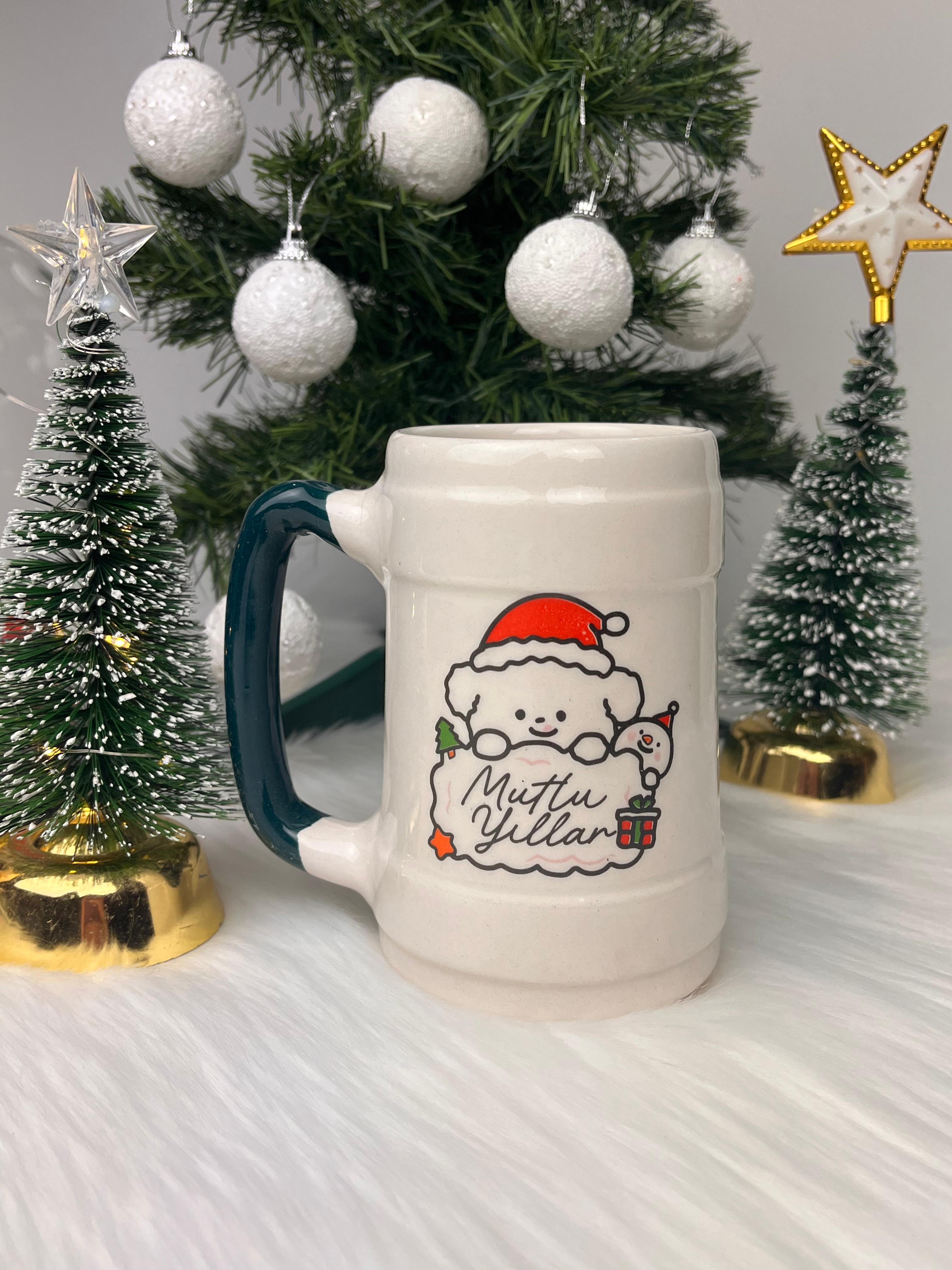 Mutlu Yıllar Noel Baba Bira Bardağı