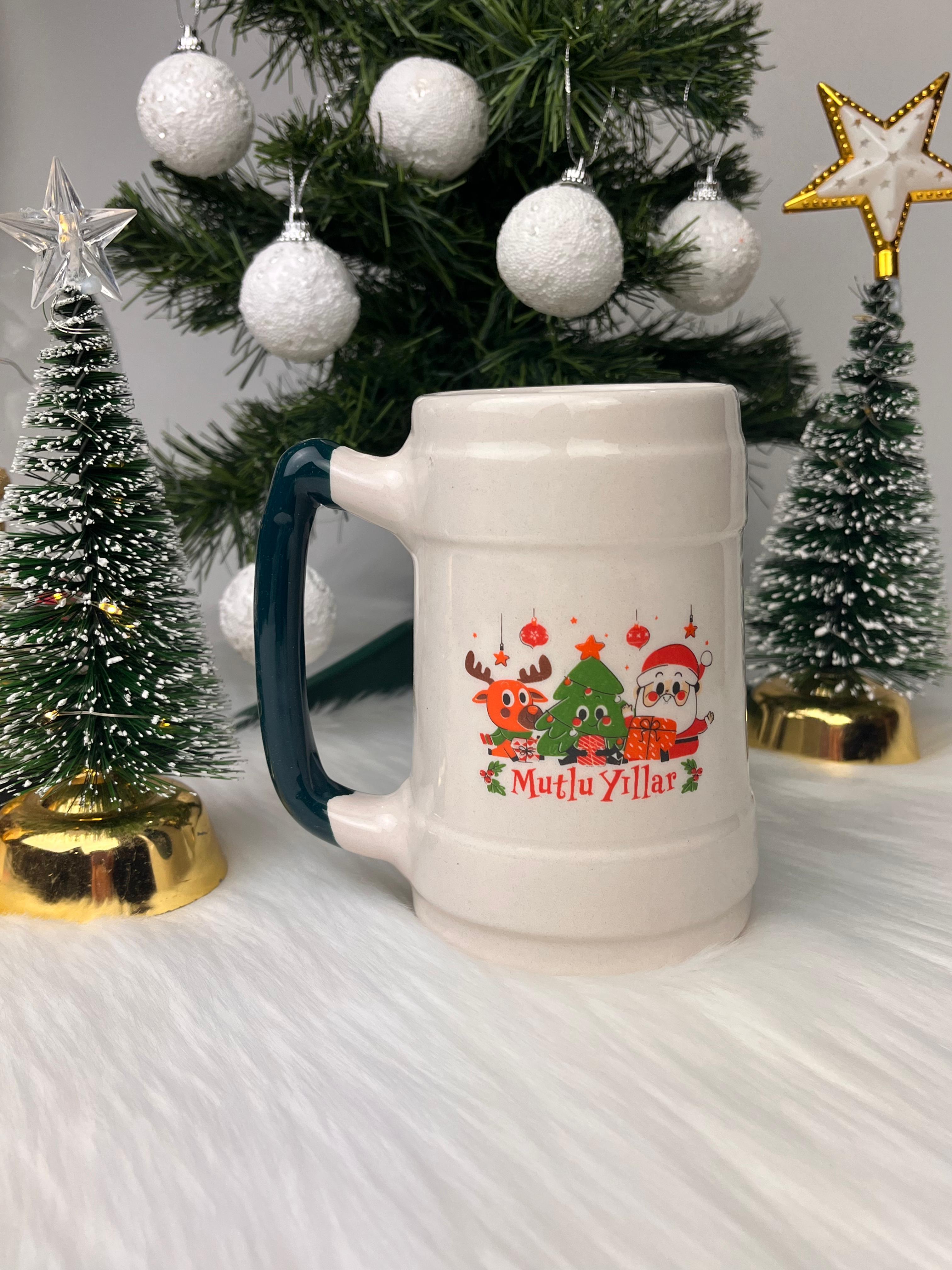 Mutlu Yıllar Noel Baba Bira Bardağı
