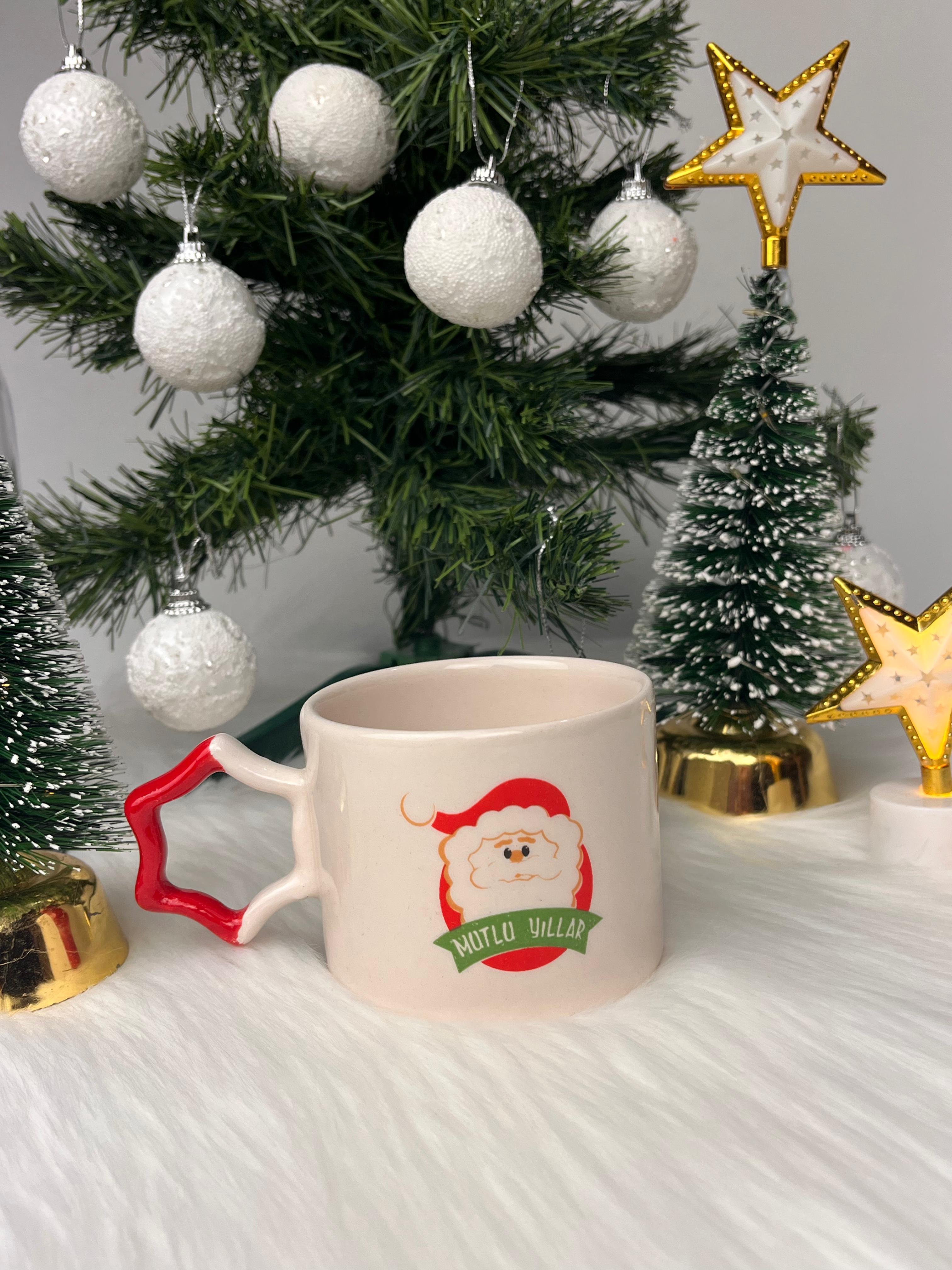 Mutlu Yıllar Noel Baba Yıldız Kupa
