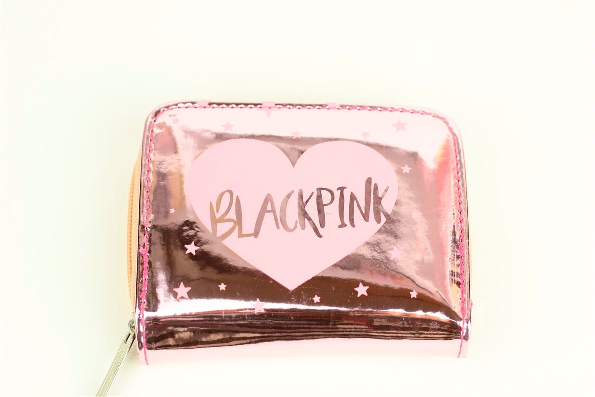 Muyoso Black Pink Baskılı Hologrom Cüzdan