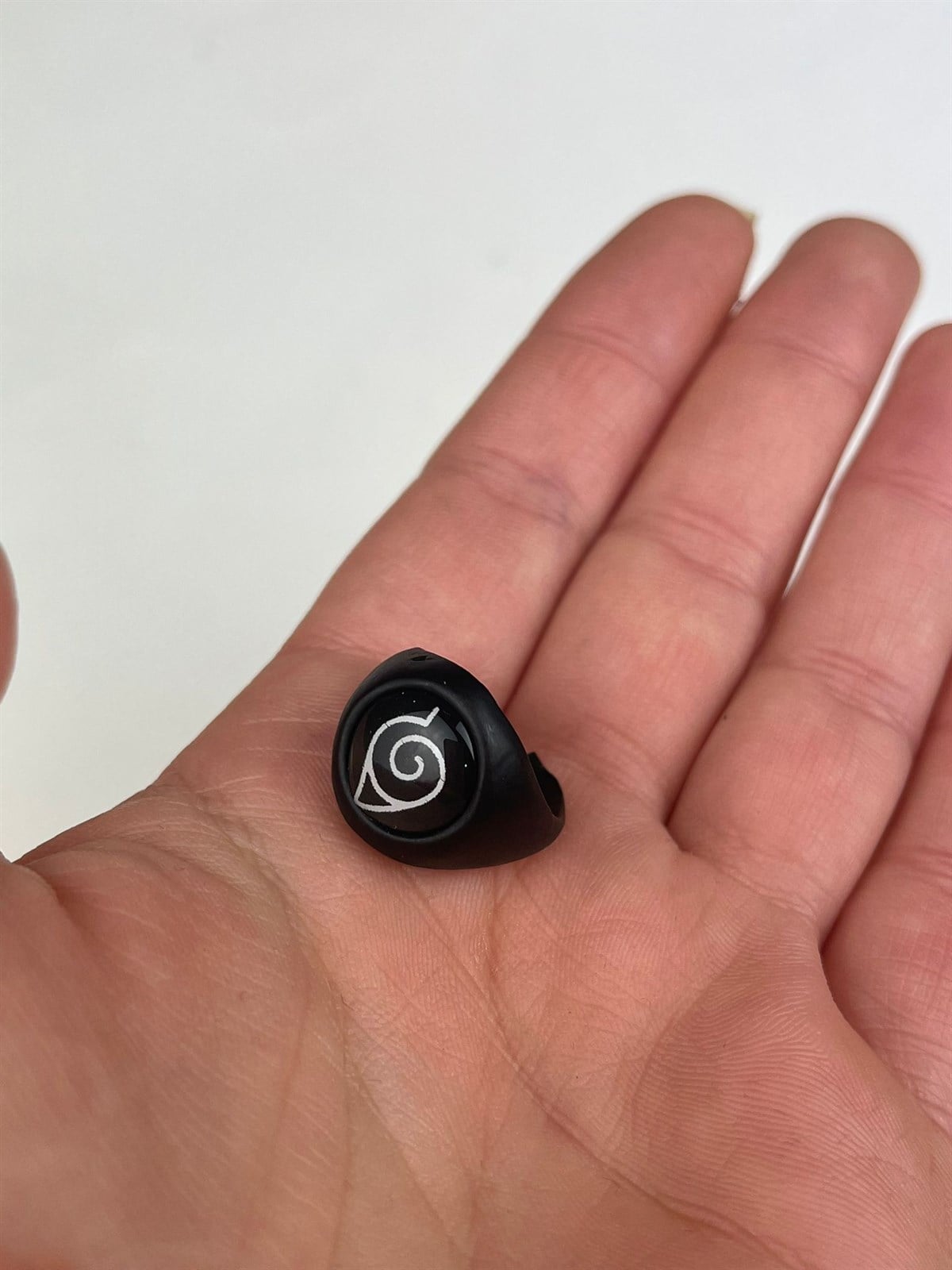Naruto Köy Logosu Siyah Ayarlanabilir Yüzük