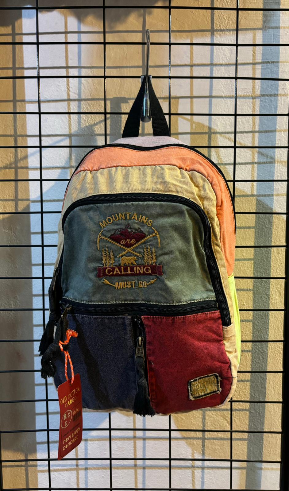 Old Cotton Tek Bölmeli Vintage 5111 Nicola Bag Sırt Gezi Çantası