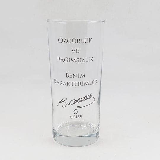 Özgürlük Ve Bağımsızlık Benim Karakterimdir Baskılı Rakı Bardağı