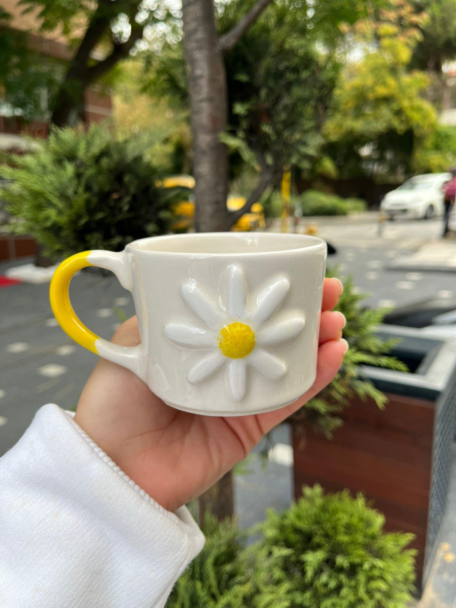Papatya Kabartmalı Pinterest Arya Kupa