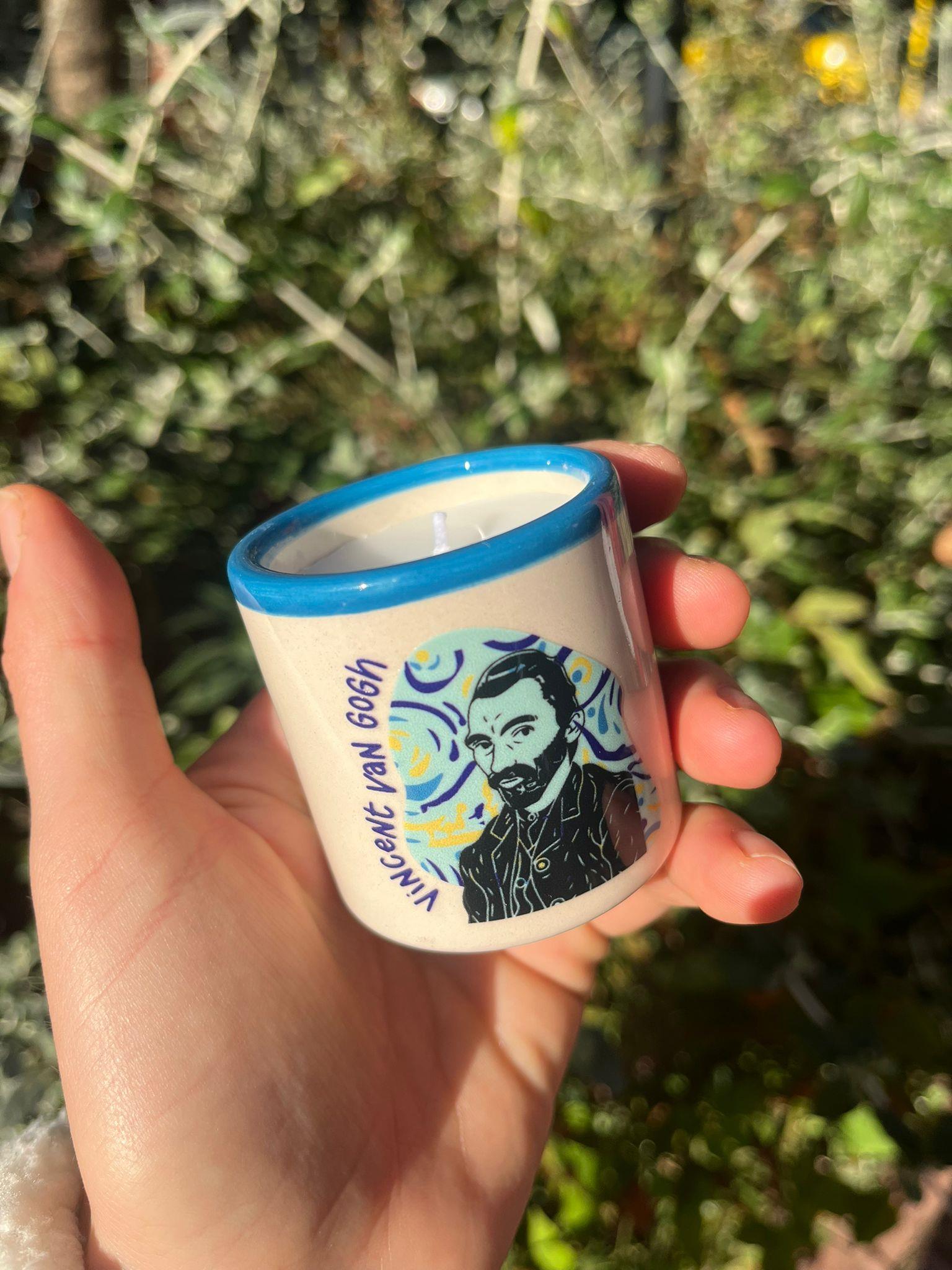 Sandal Ağacı Kokulu 50 Cent Van Gogh Resimli Kokulu Mum