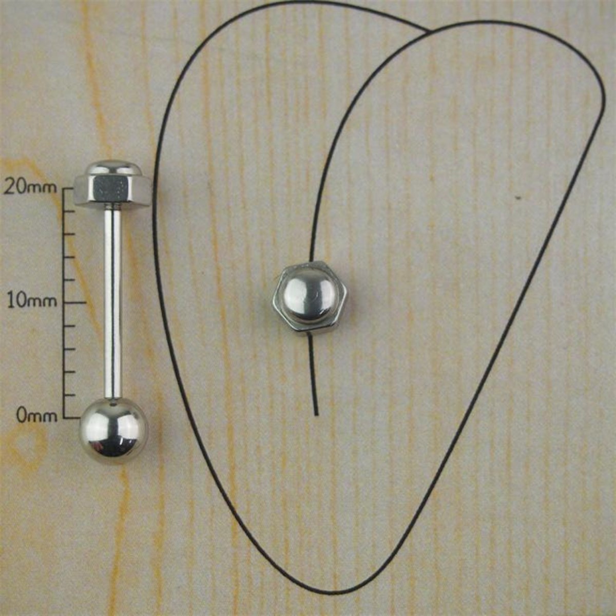 Somun Çelik Dil Piercing