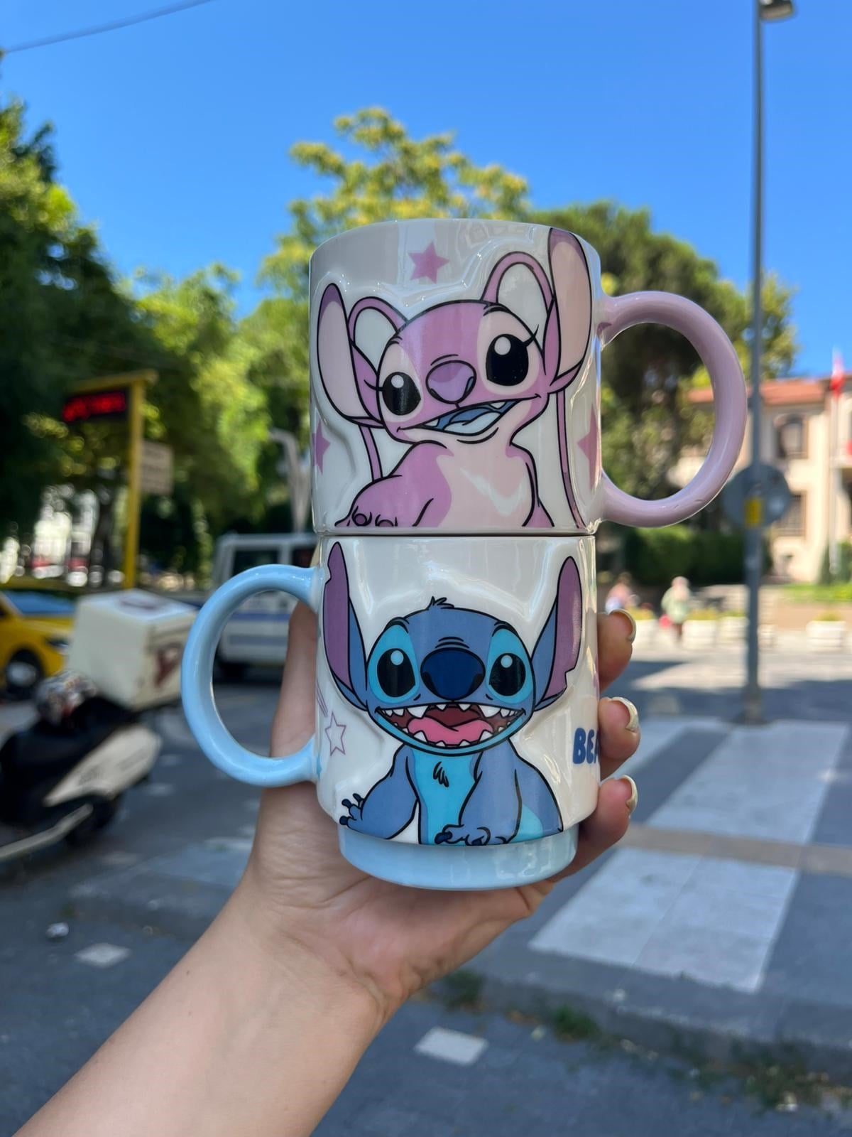 Stitch 2 Li Kabartmalı Kupa