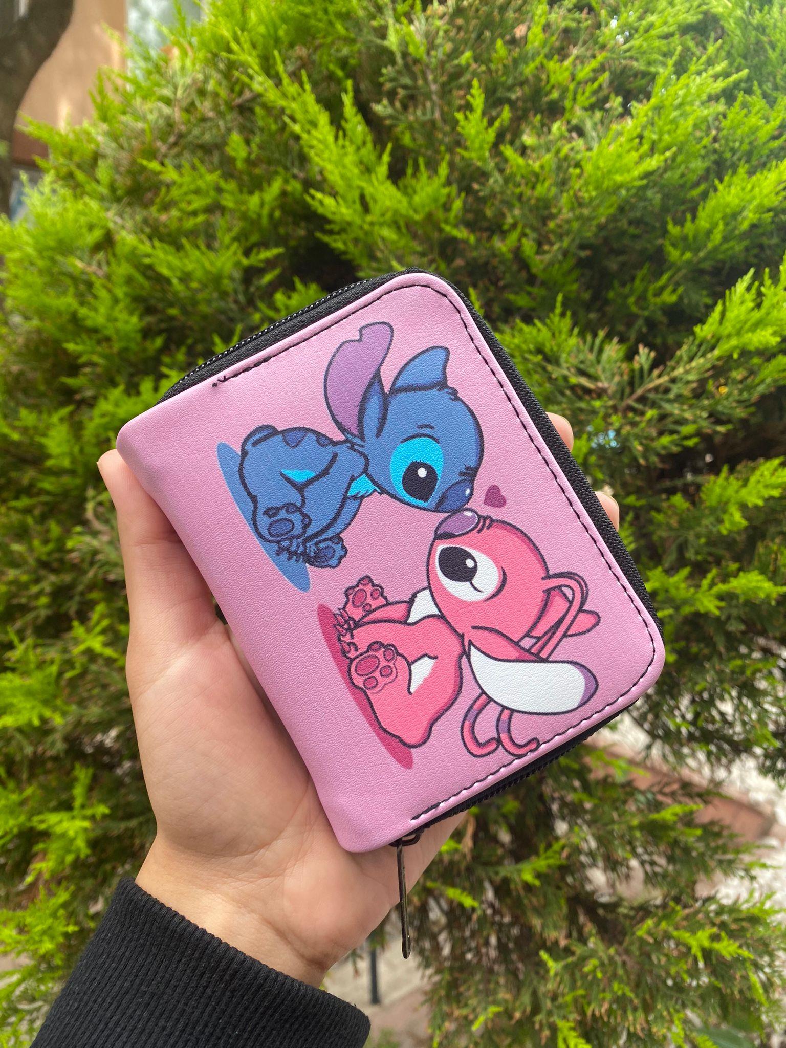 Stitch - Angel Couple Kısa Cüzdan