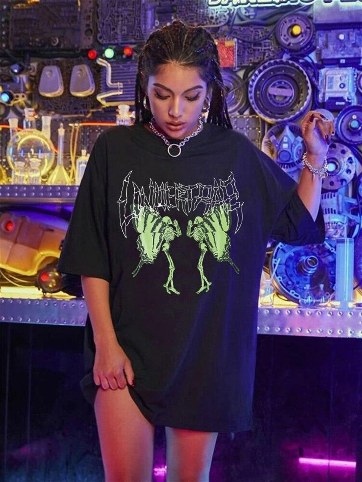 Touz Moda Harajuku Retro Gothic Butterfly Unisex Oversize T-Shirt