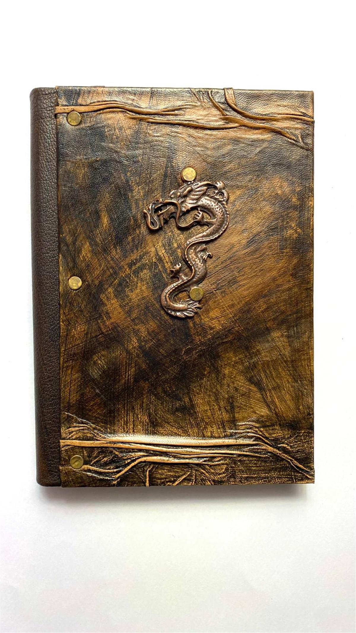 Vintage El Yapımı Deri Kişiye Özel Defter