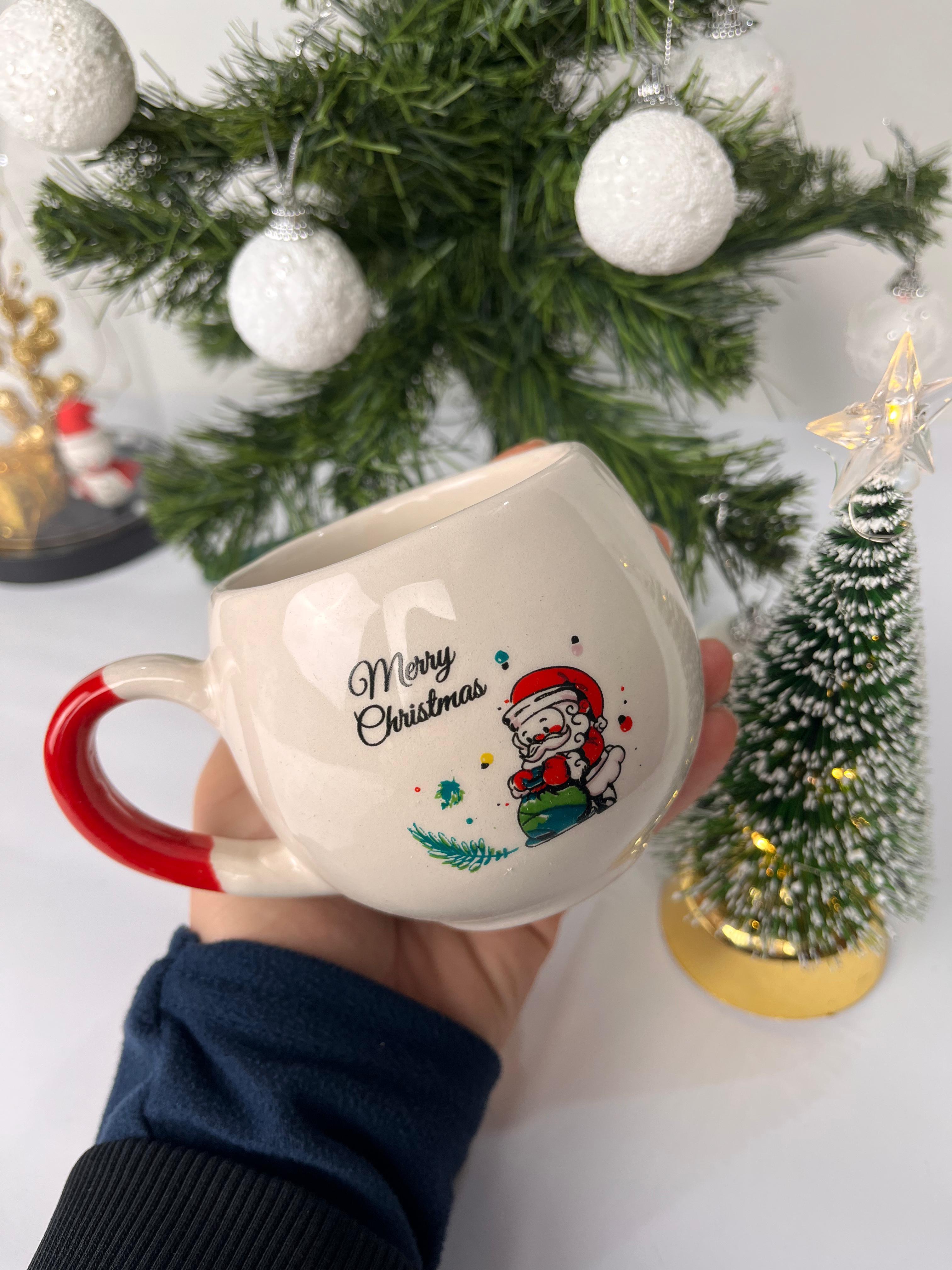 Yeşil Torbalı Noel Baba Balon kupa
