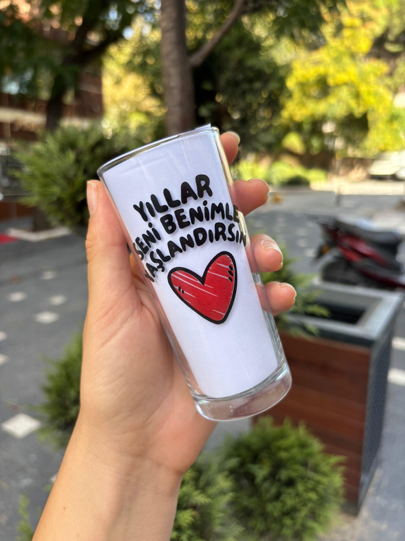 Yıllar Seni Benimle Yaşlandırsın Rakı Bardağı