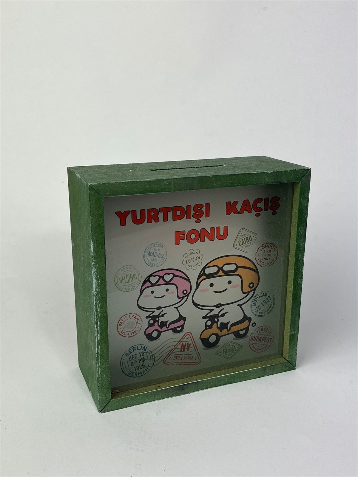 Yurt Dışı Kaçış Fonu Kumbara Haki Çerçeveli