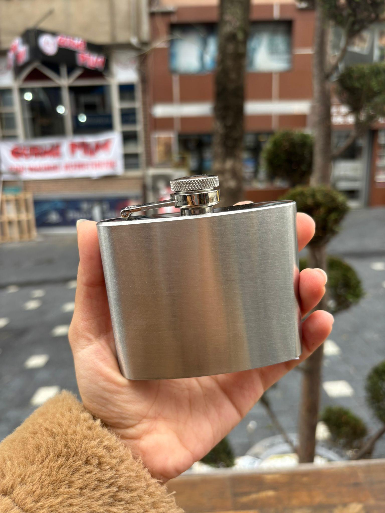  Gri Alkol Matarası 5 Oz