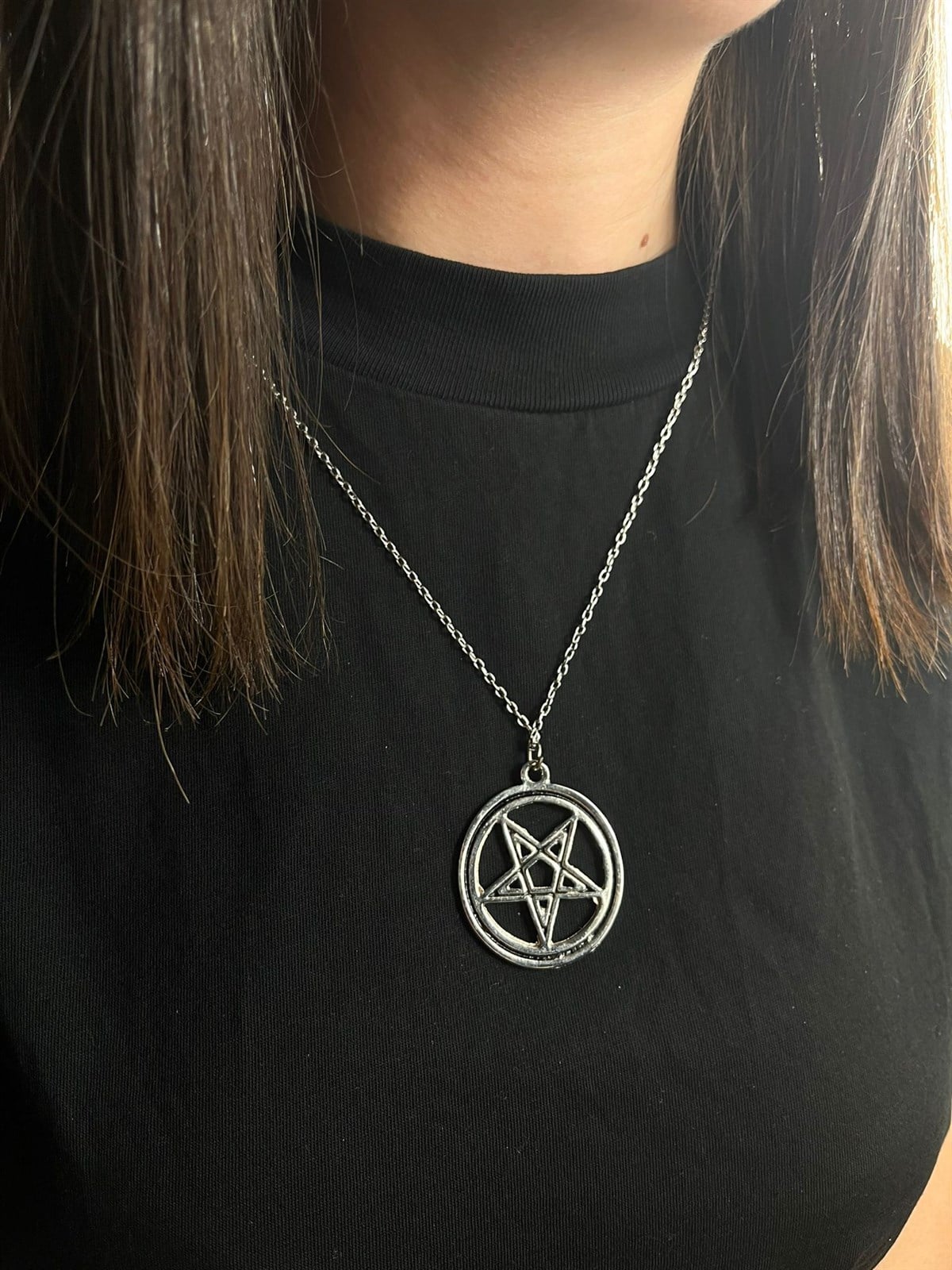  Pentagram Tasarım Zincir Kolye