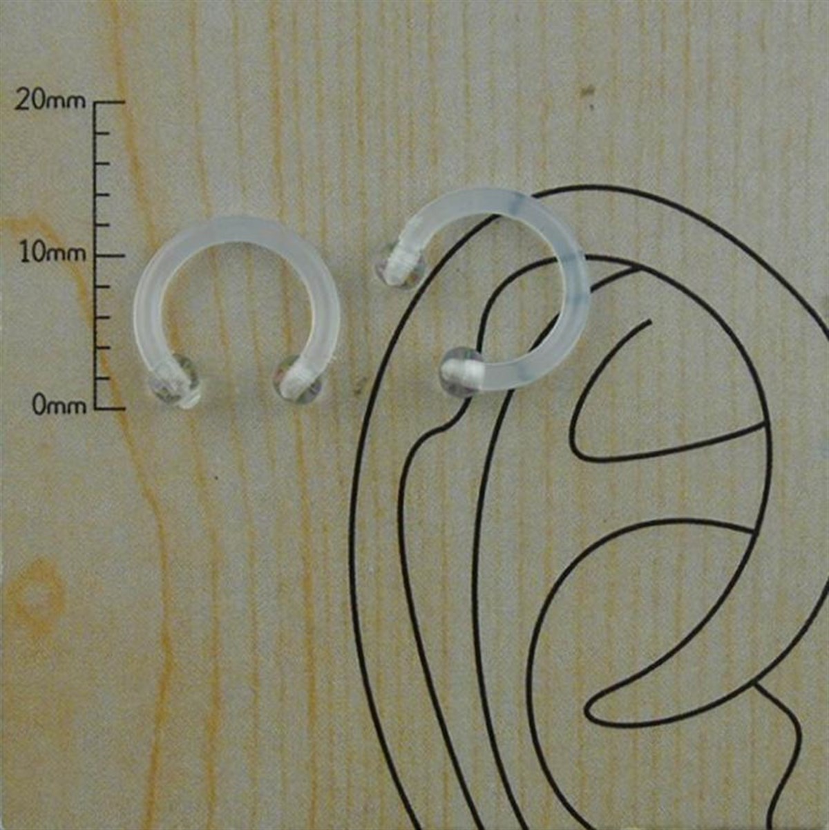 10mm Bioplastik Halka Piercing