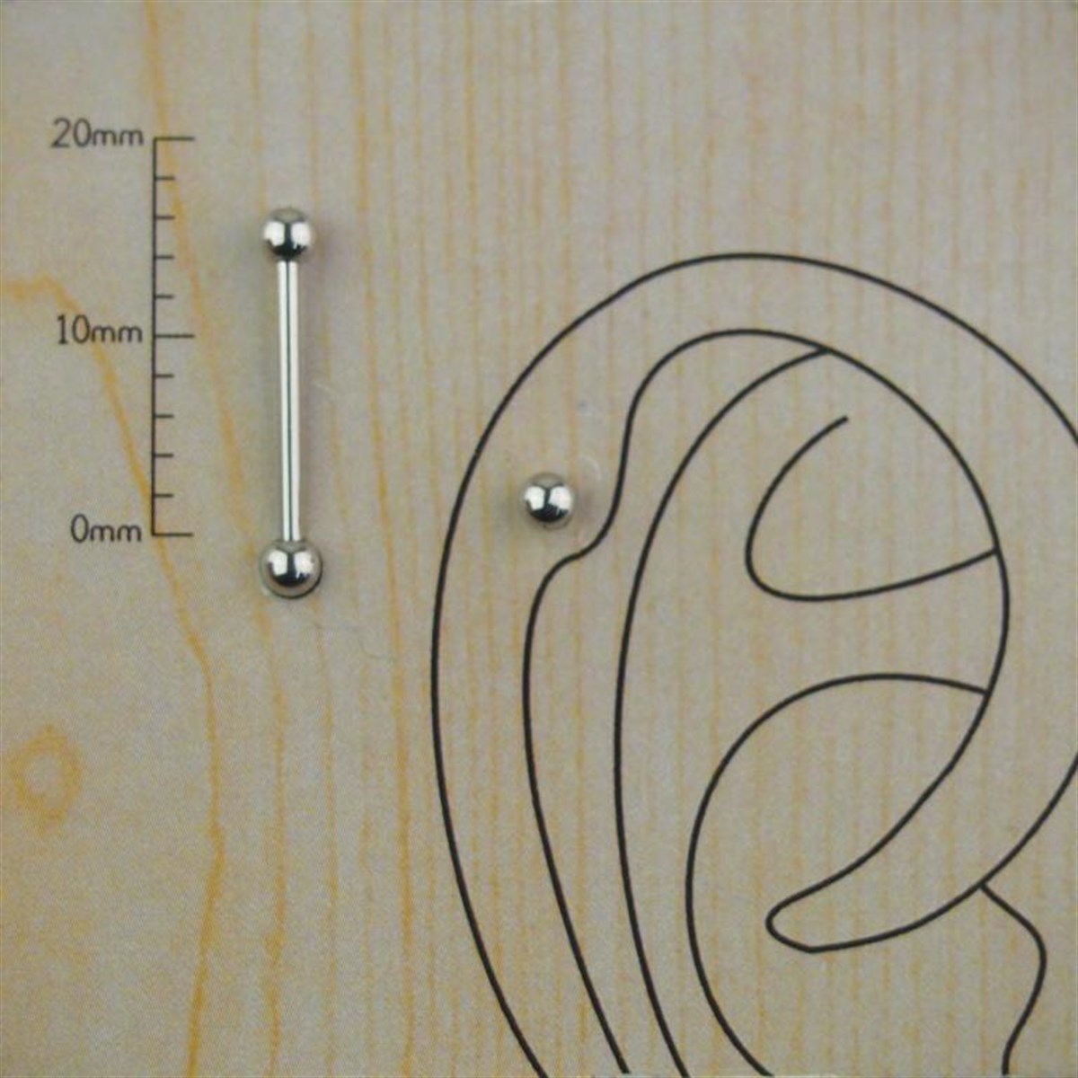 14mm Çelik Kıkırdak Piercing