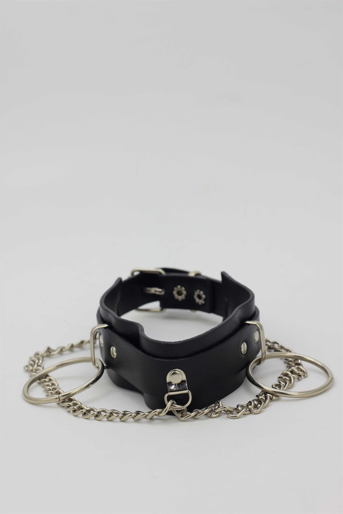 2 Zincirli 2 Halkalı Choker Kolye