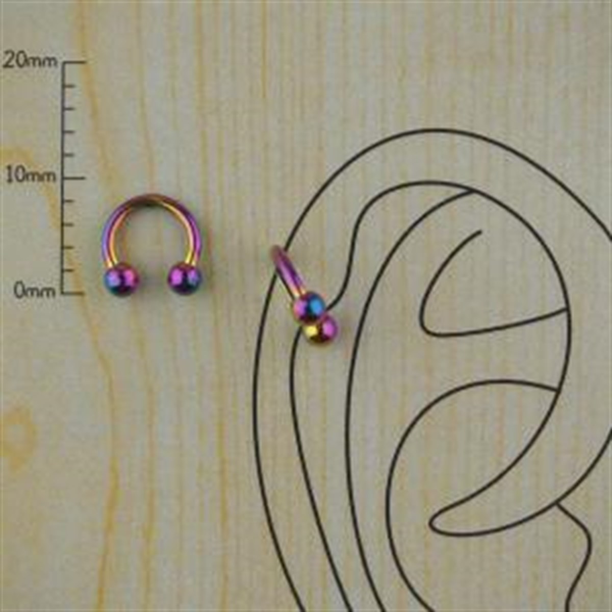 6mm Gökkuşağı Halka Piercing