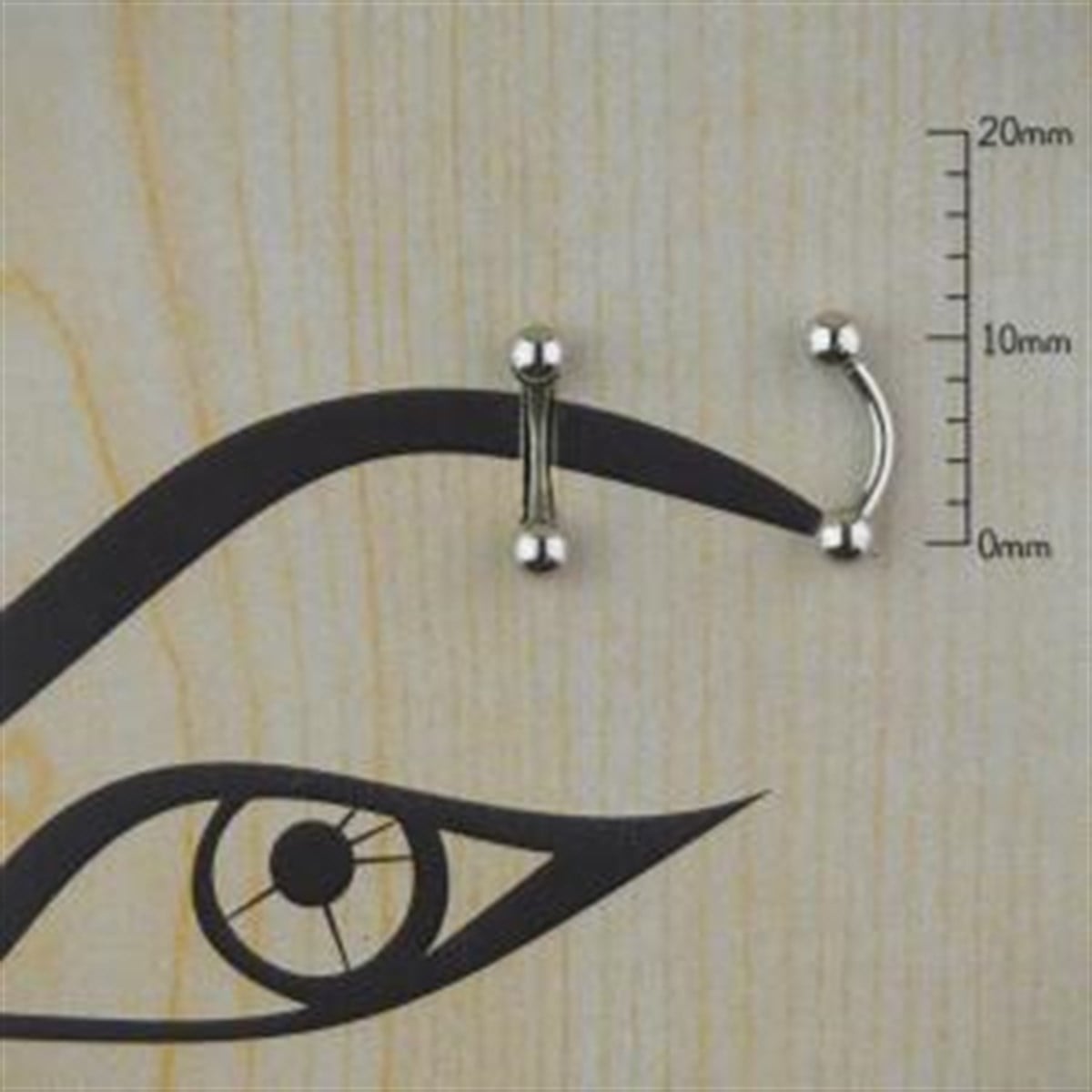 6mm Gri Çelik Kaş Piercing