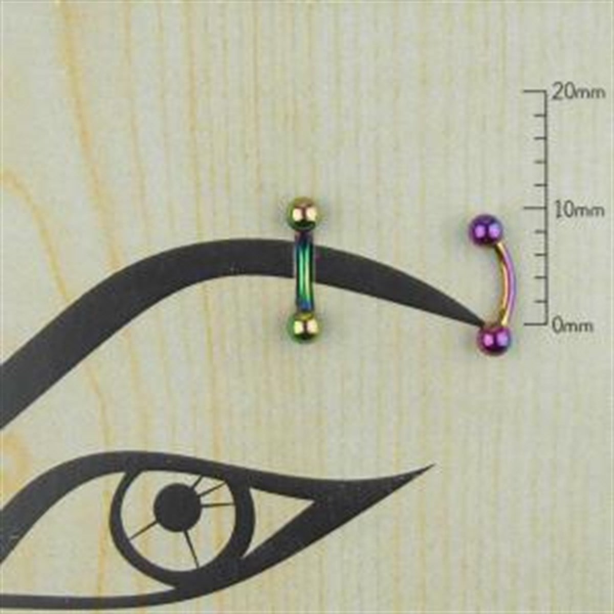 6mm Renkli Çelik Kaş Piercing