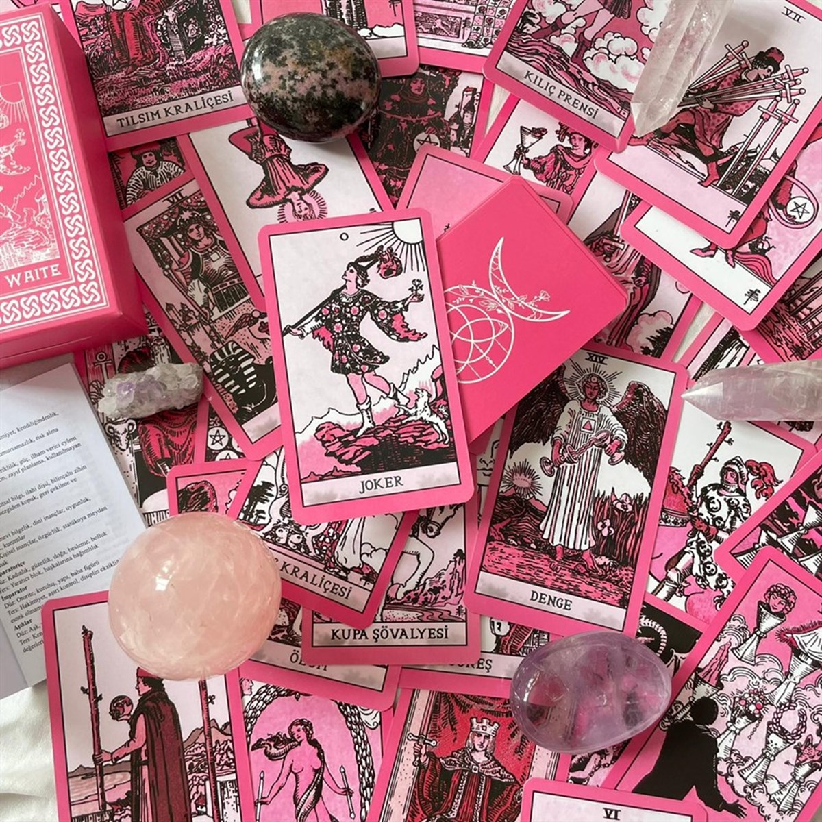 78 Kartlı Regin Pink Rider Waite Tarot Destesi