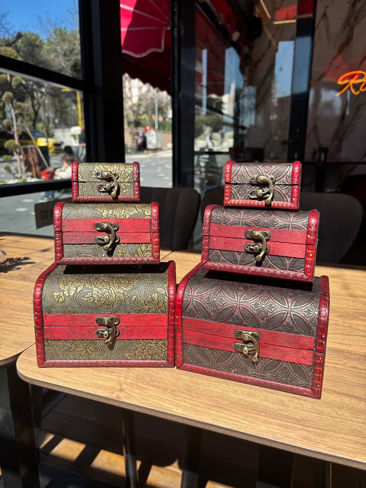 Ahşap Saklama 3 Boy Sandık