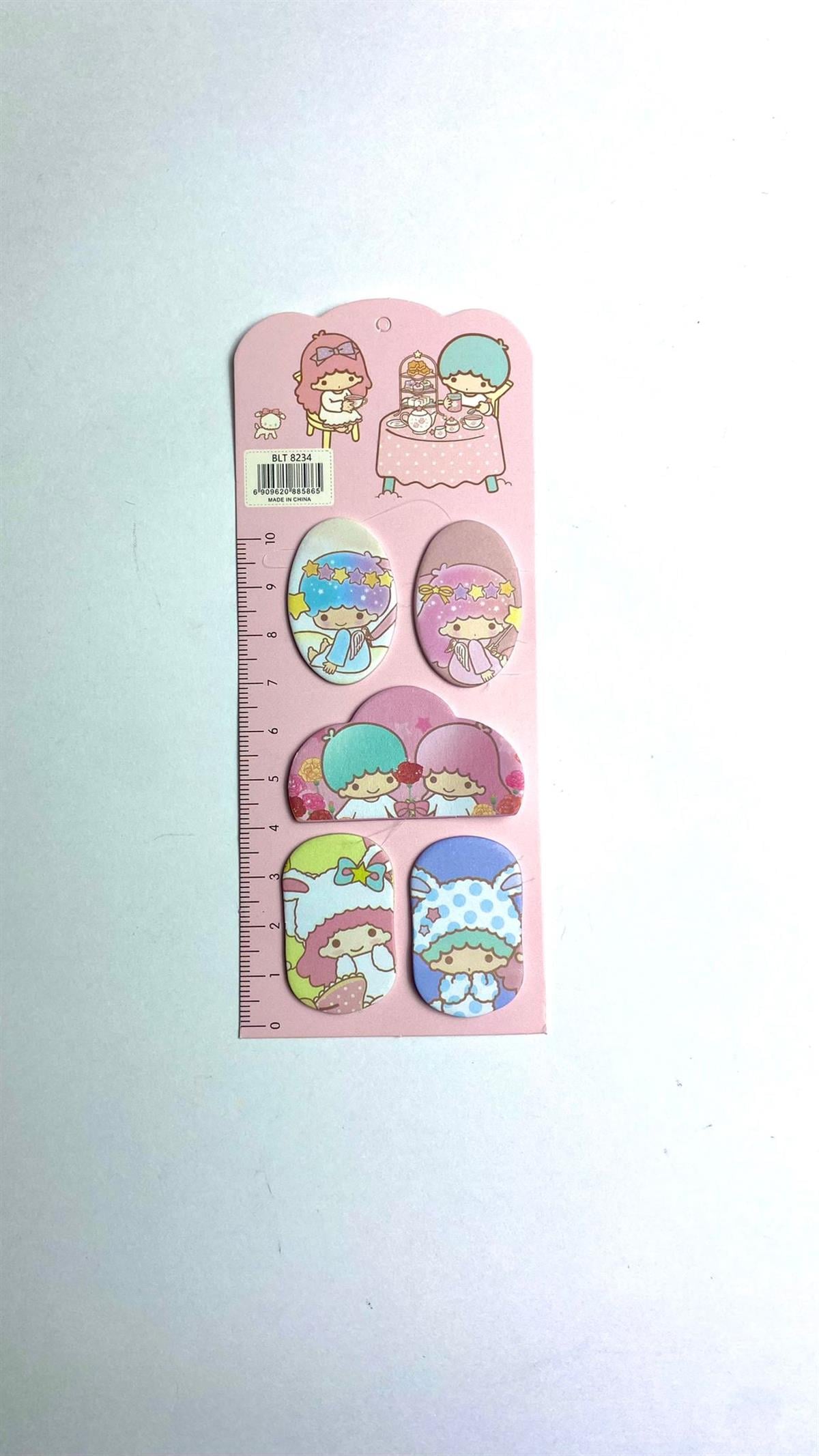 Anime Kawai Pembe Cetvelli Postit Seti