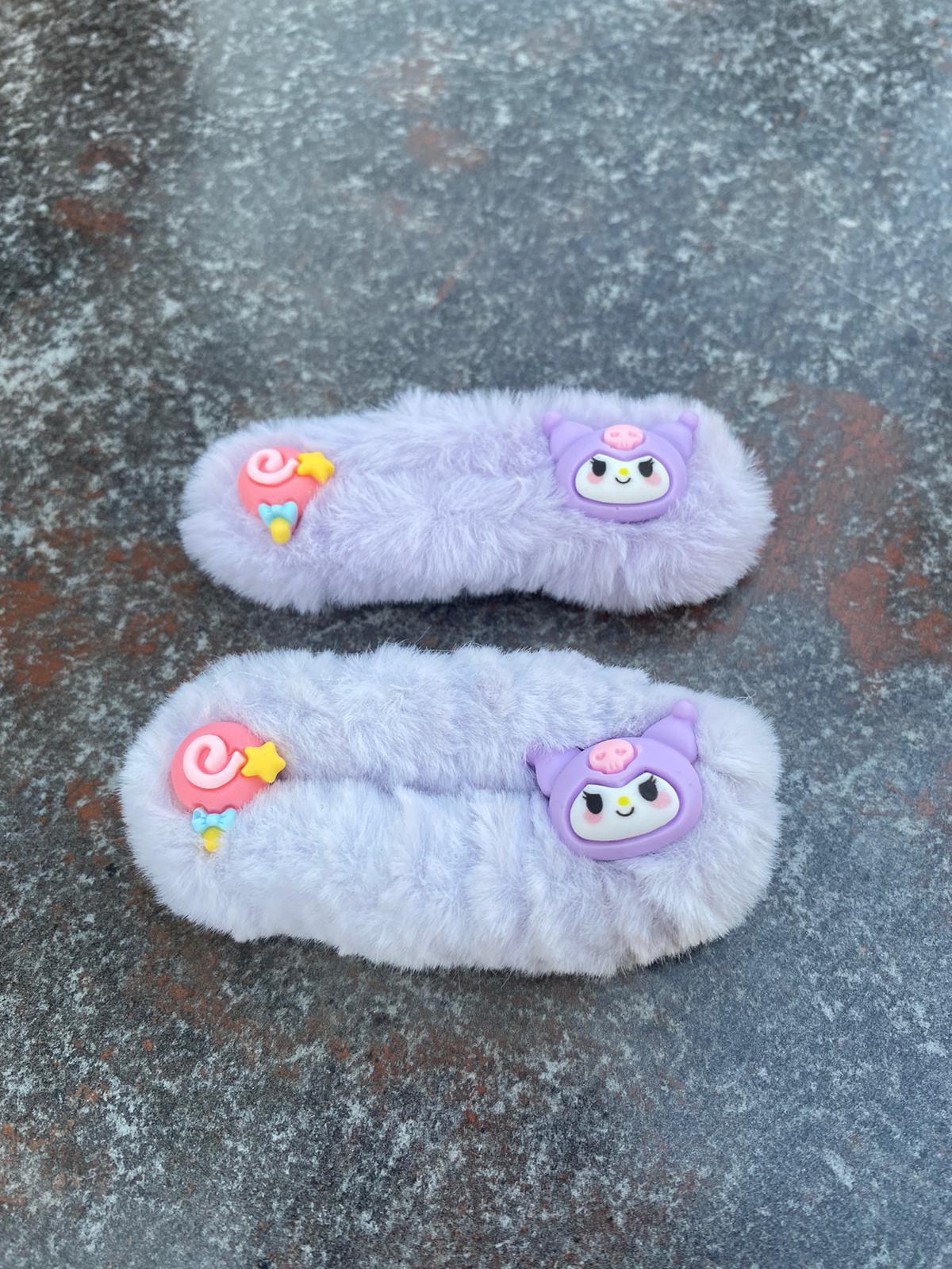 Anime My Melody Lila Peluş 2'li Çıt Çıt Toka
