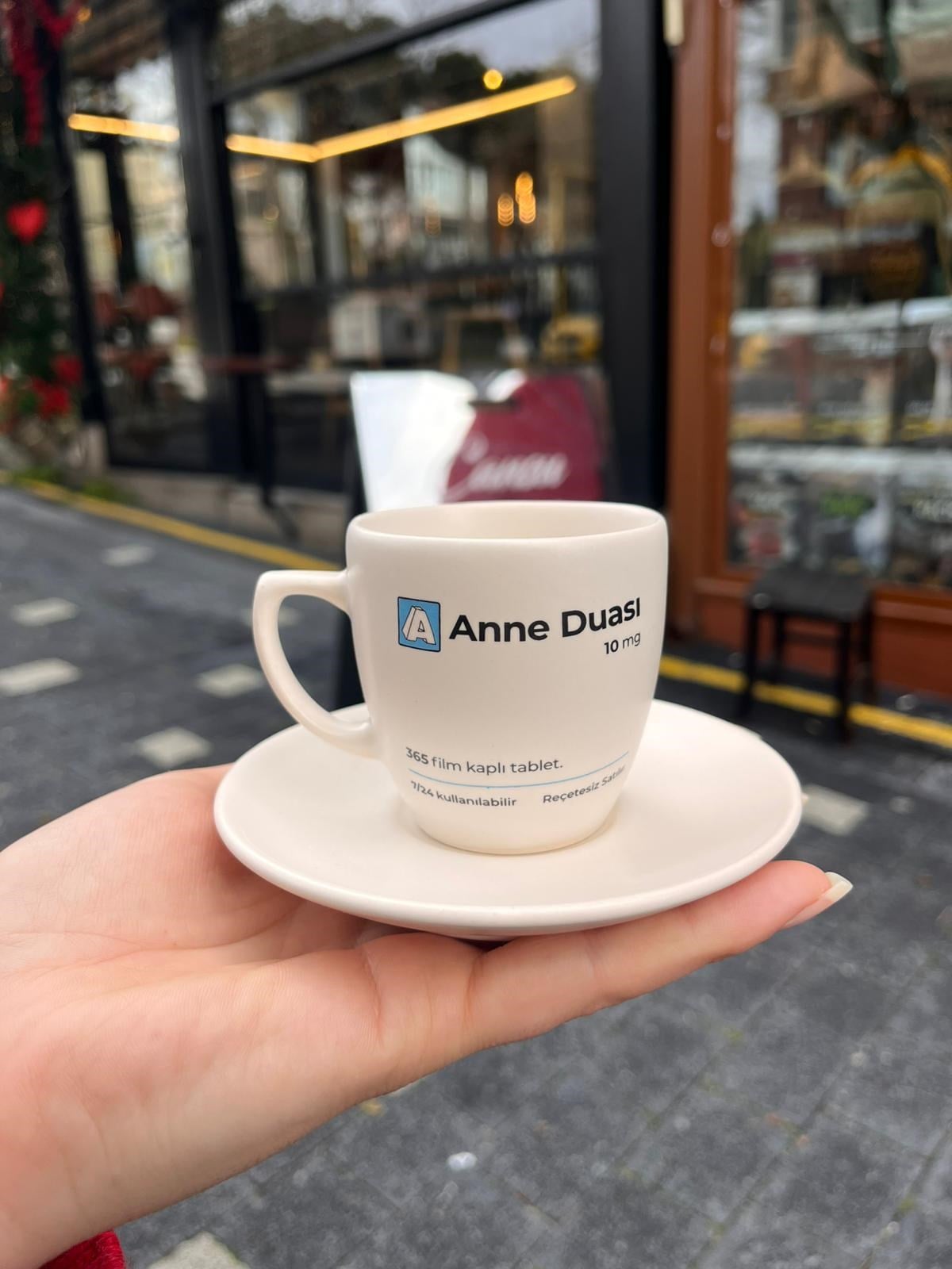 Anne Duası Türk Kahve Fincanı