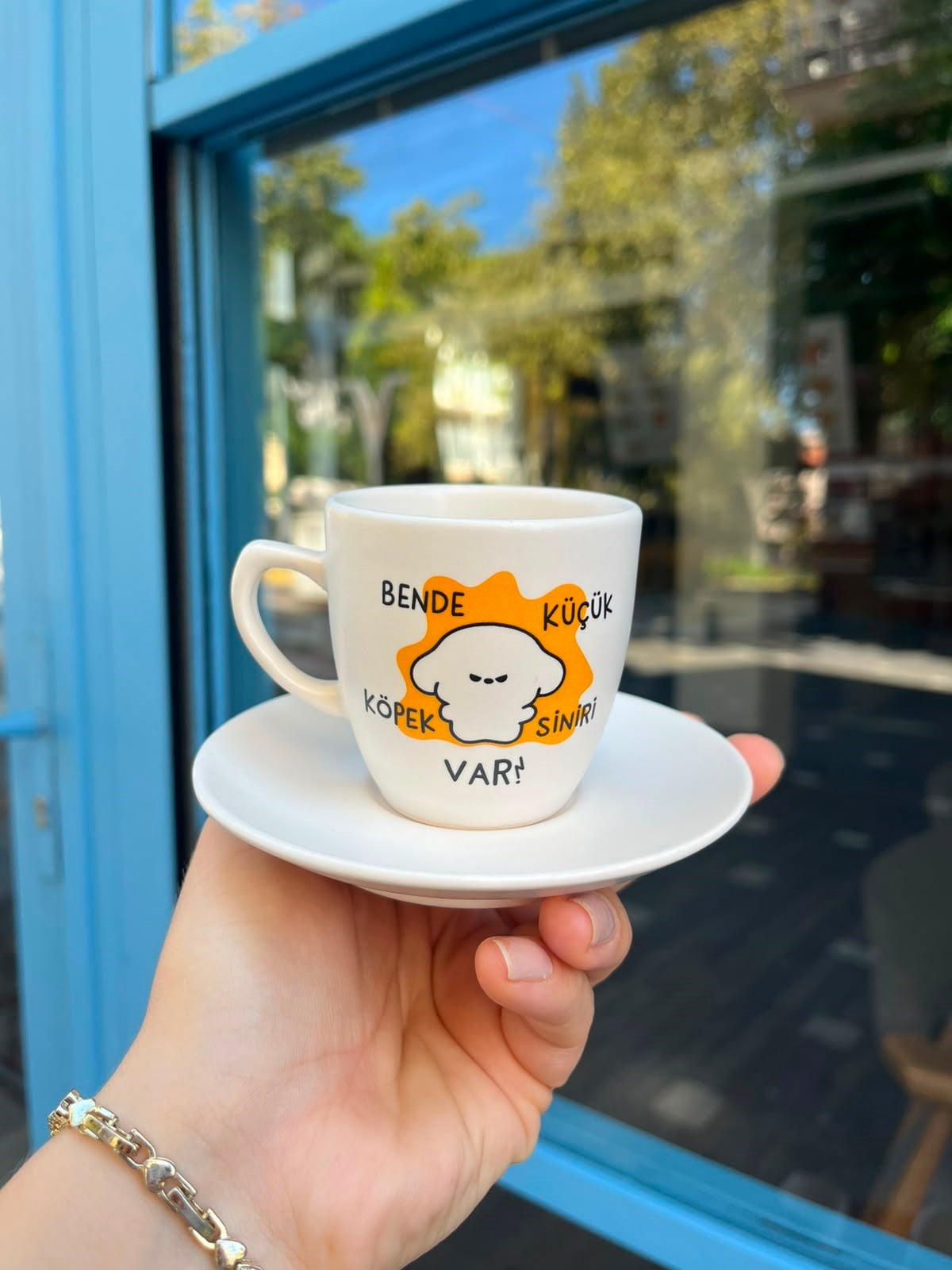 Bende Küçük Köpek Siniri Var Türk Kahve Fincanı 