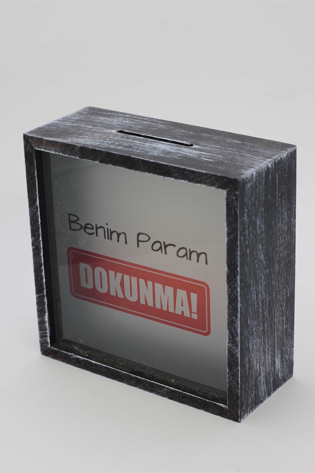 Benim Param Dokunma Kumbara Siyah Çerçeveli