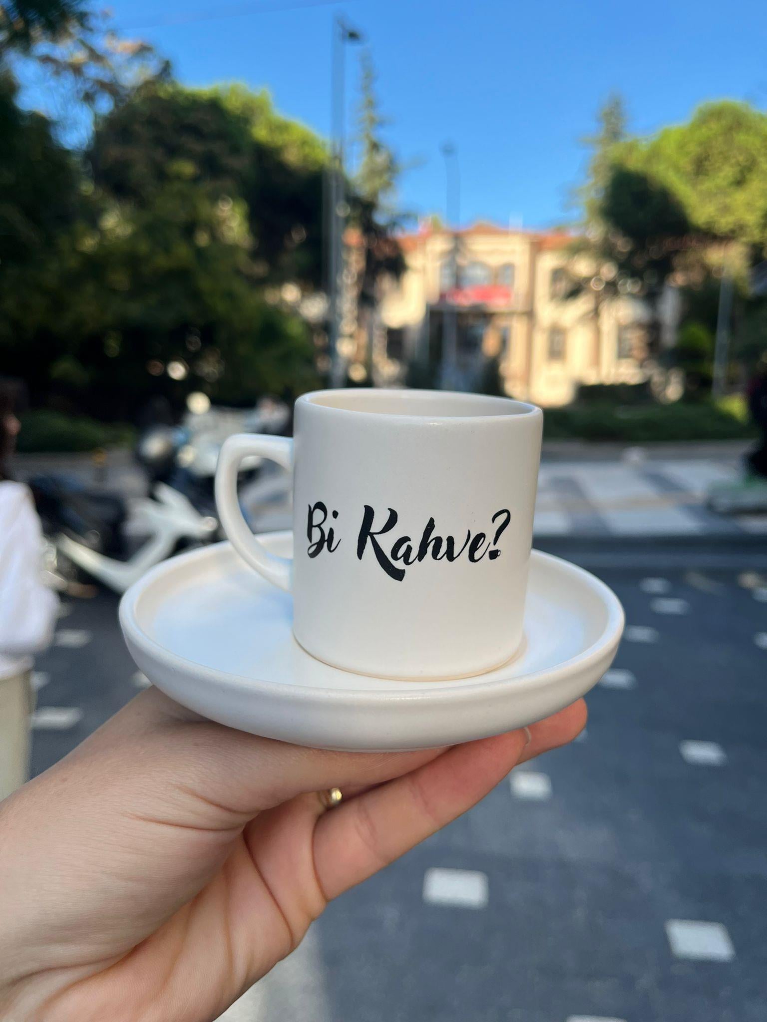 Bi Kahve Normal Kulplu Türk Kahvesi Fincanı