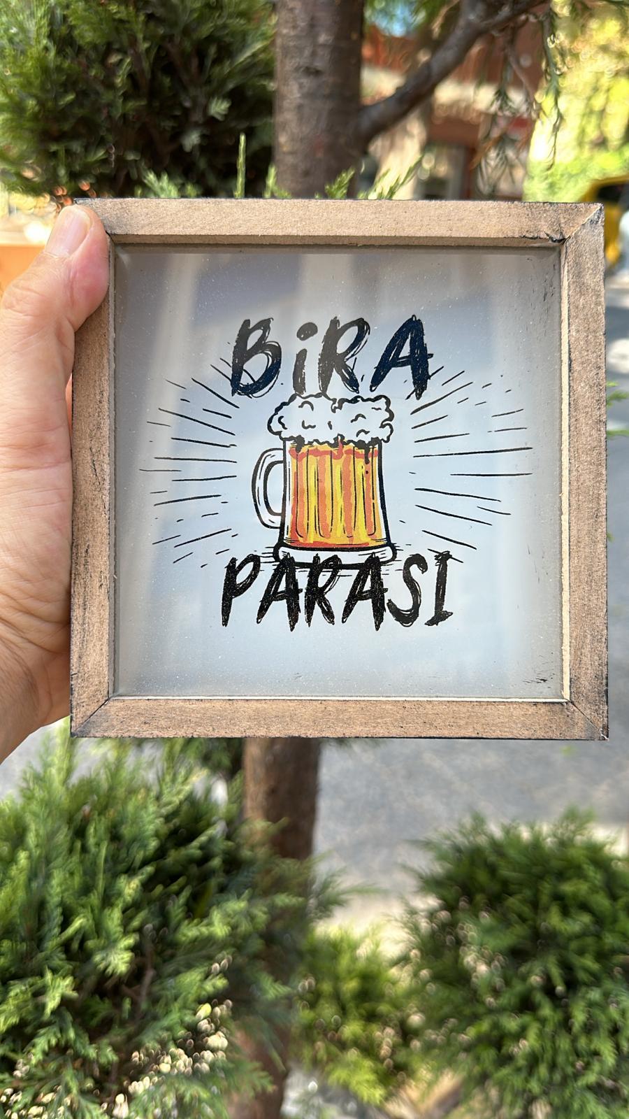 Bira Parası Kumbara Sarı Çerçeveli