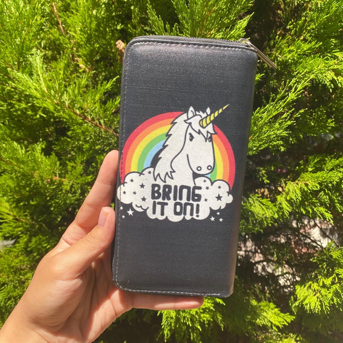 Brıng it on Unicorn Uzun Cüzdan