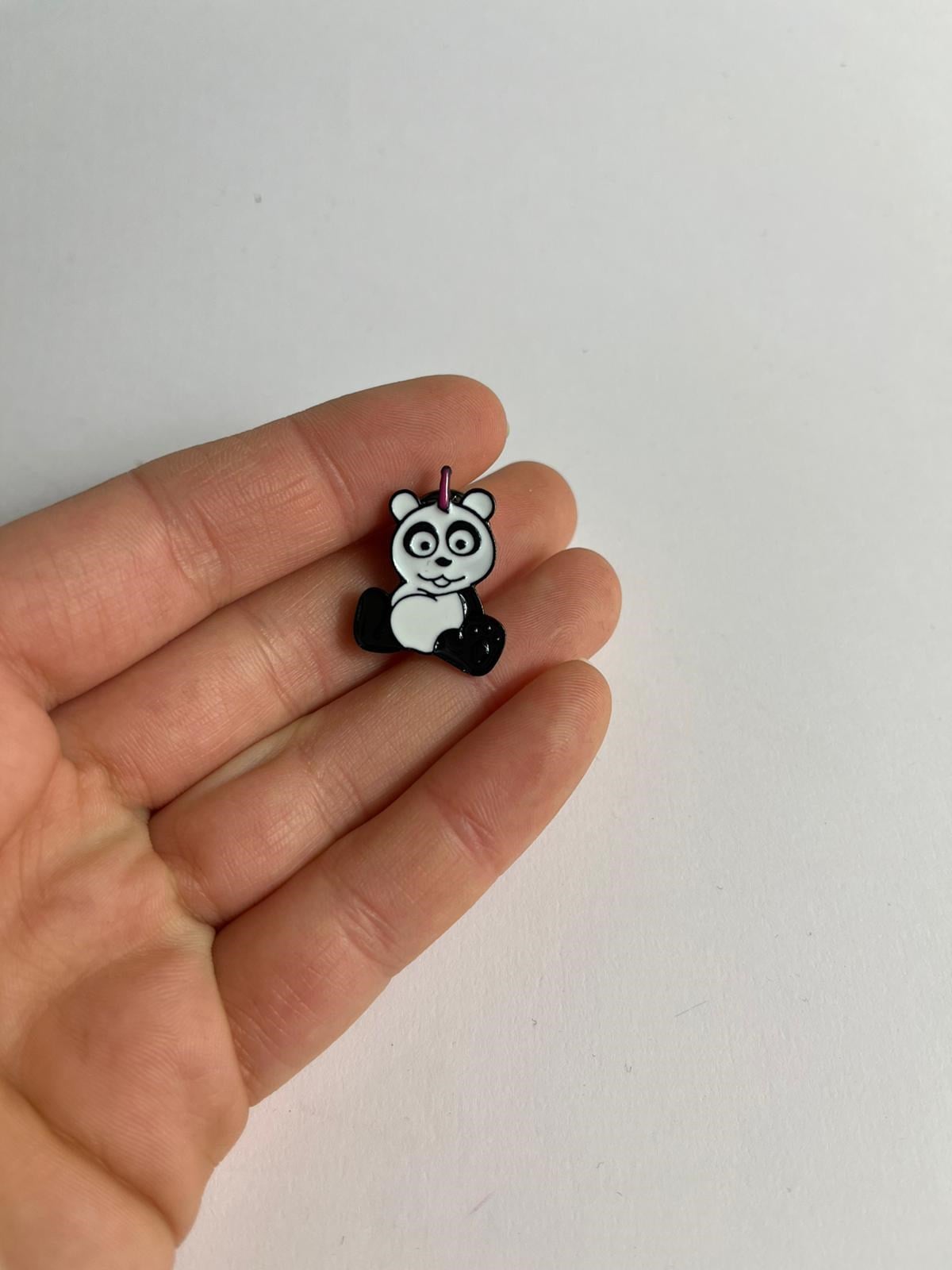 Broş Metal Mine Boynuzlu Tatlı Panda