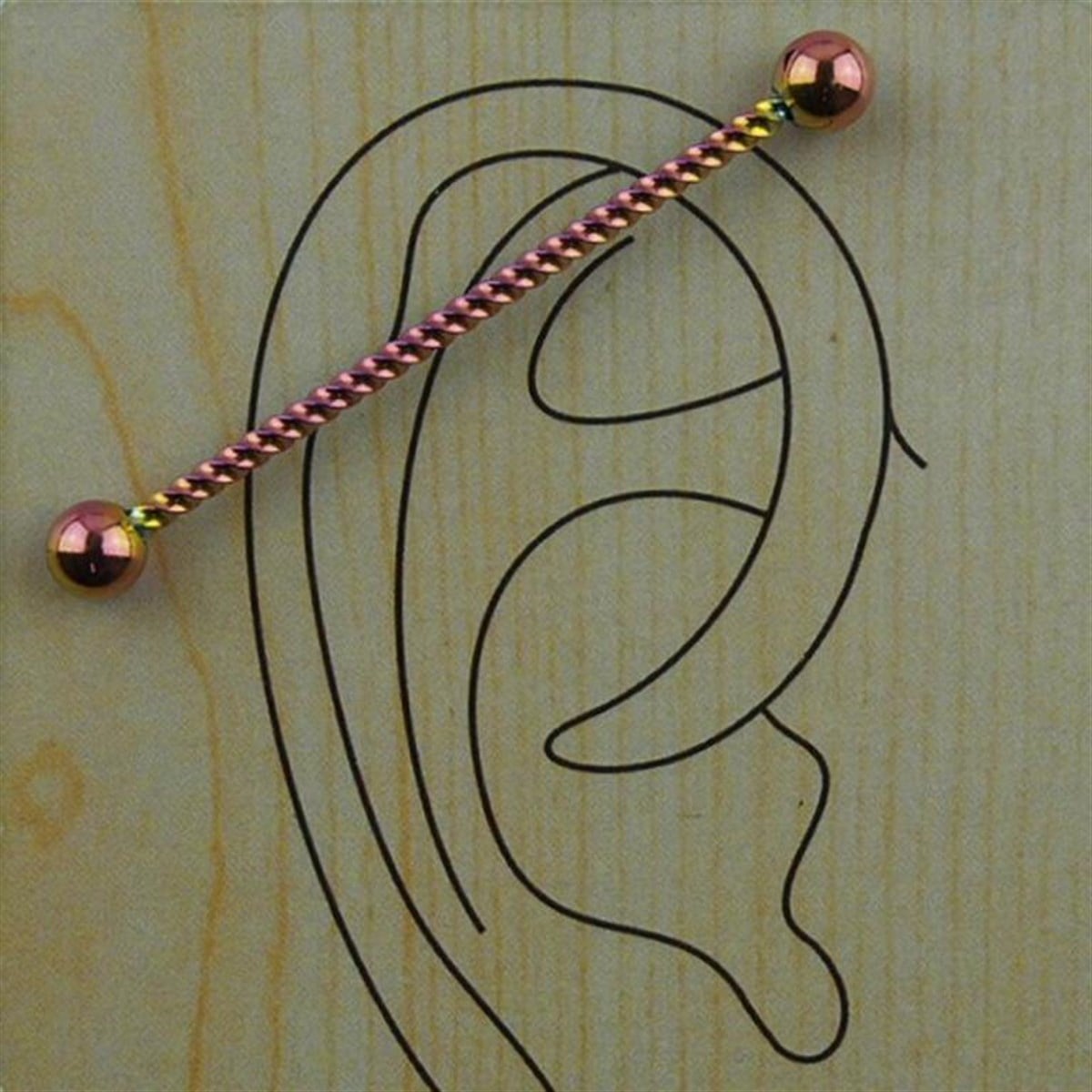 Burgu Gökkuşağı Köprü Piercing