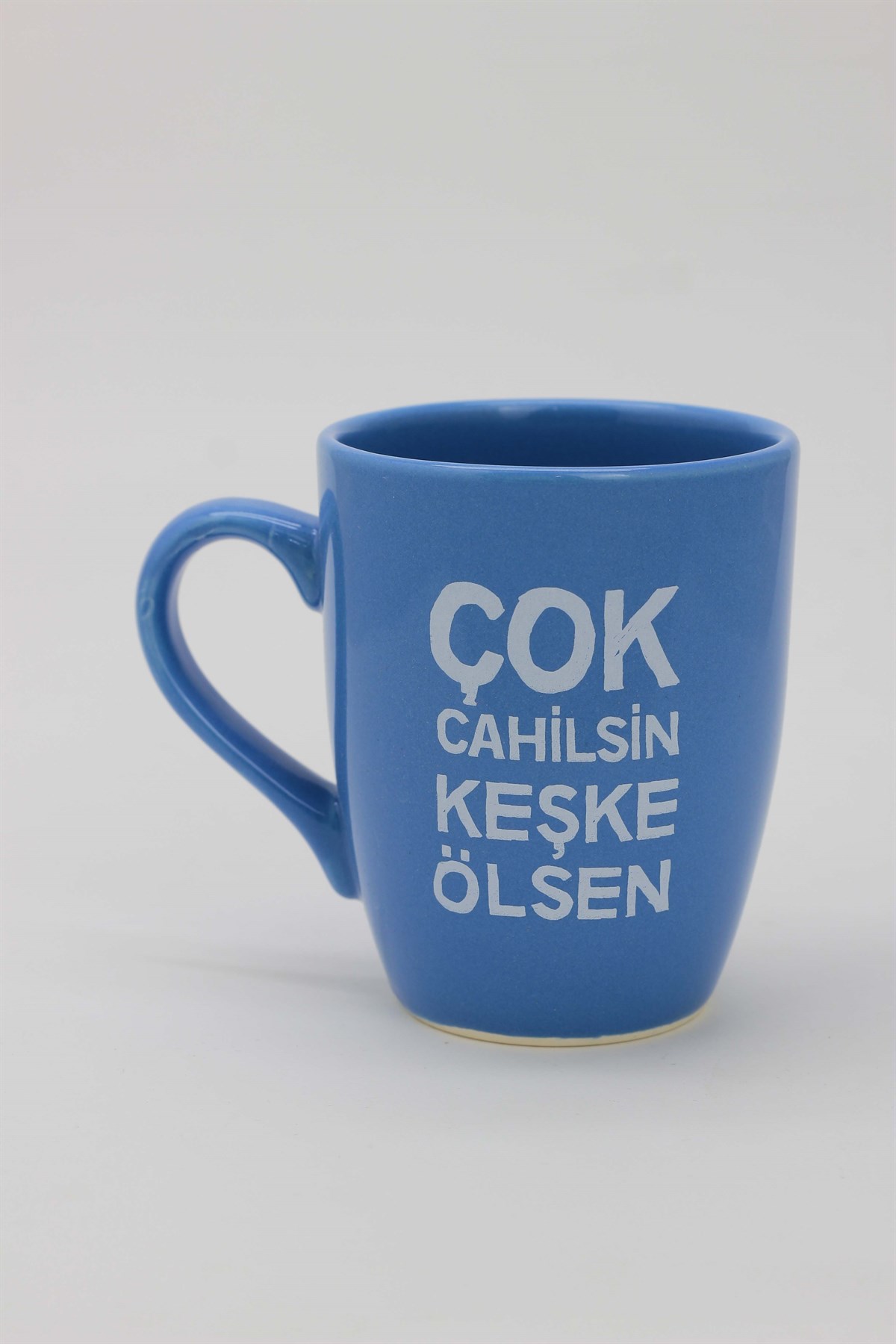 Çok Cahilsin Keşke Ölsen Mavi Kupa