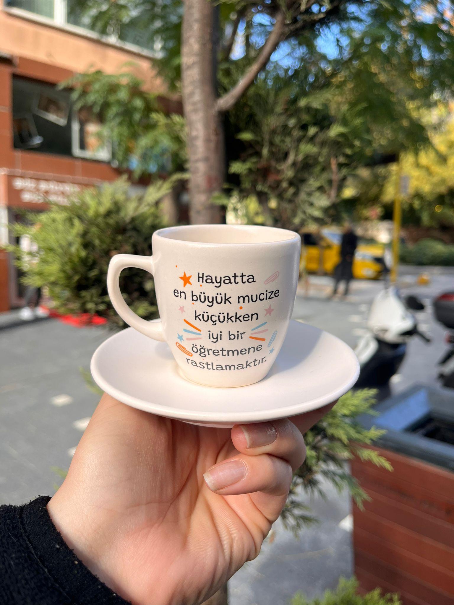 En Büyük Mucize Normal Kulplu Türk Kahve Fincanı
