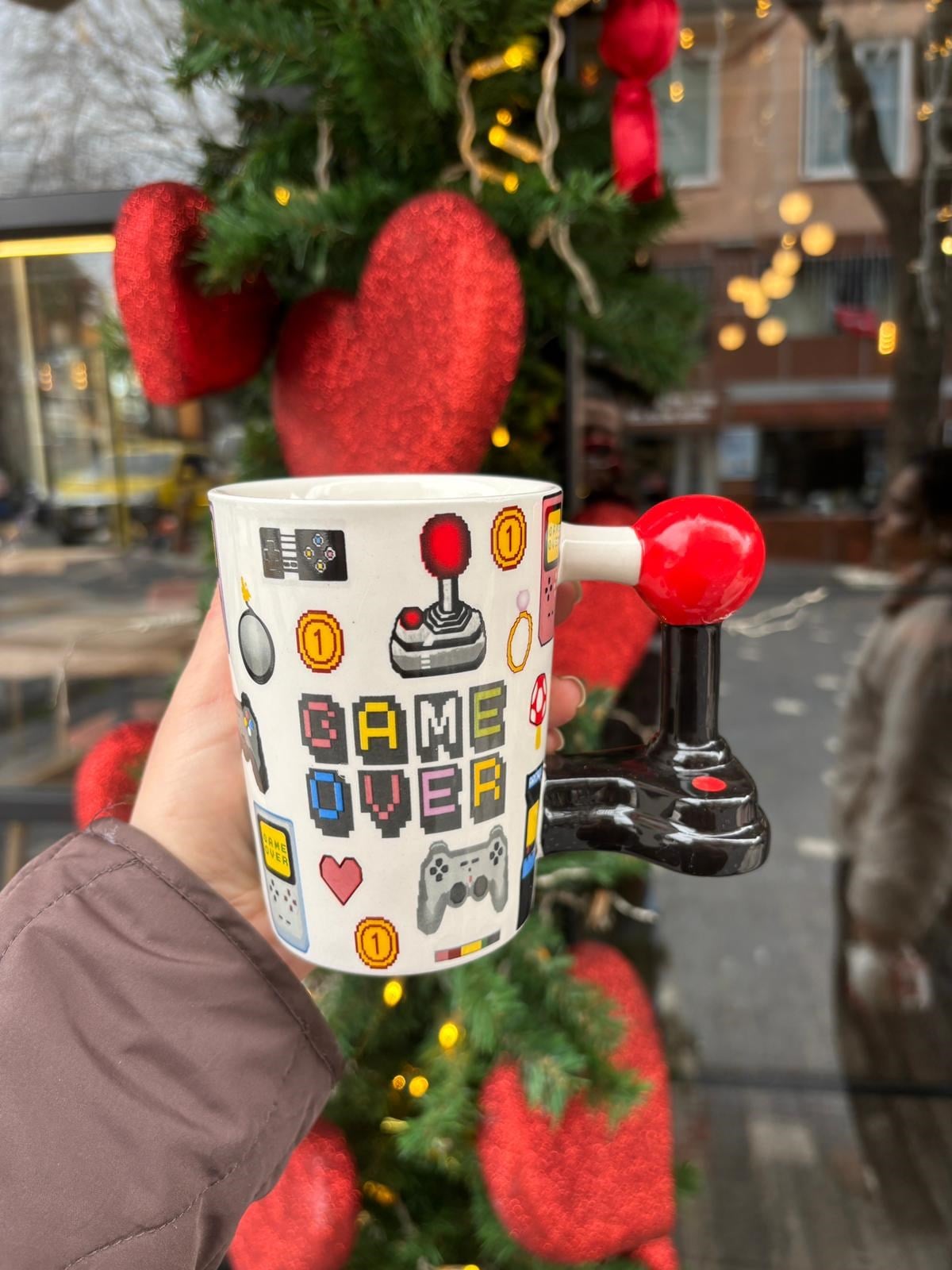 Game Over Mavi Konsol 3D Mug Kupa