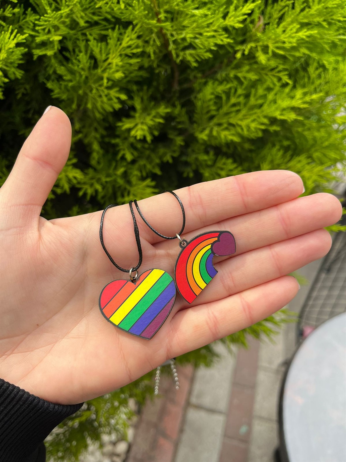 Gökkuşağı Rainbow Unisex Bff Yakın Arkadaşlar Kolye