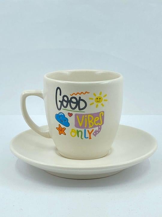 Good Vibes Only Türk Kahvesi Fincanı