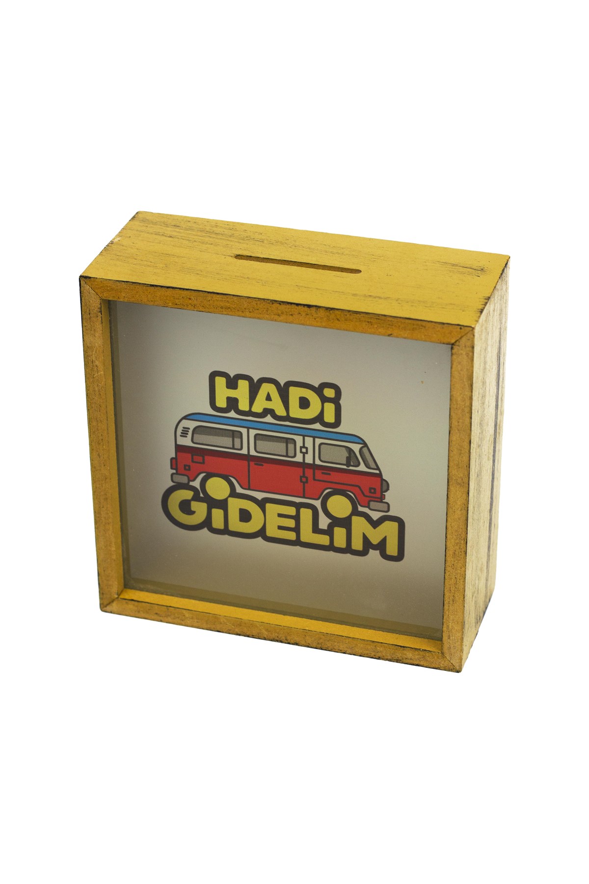 Hadi Gidelim Kumbara Sarı Çerçeveli