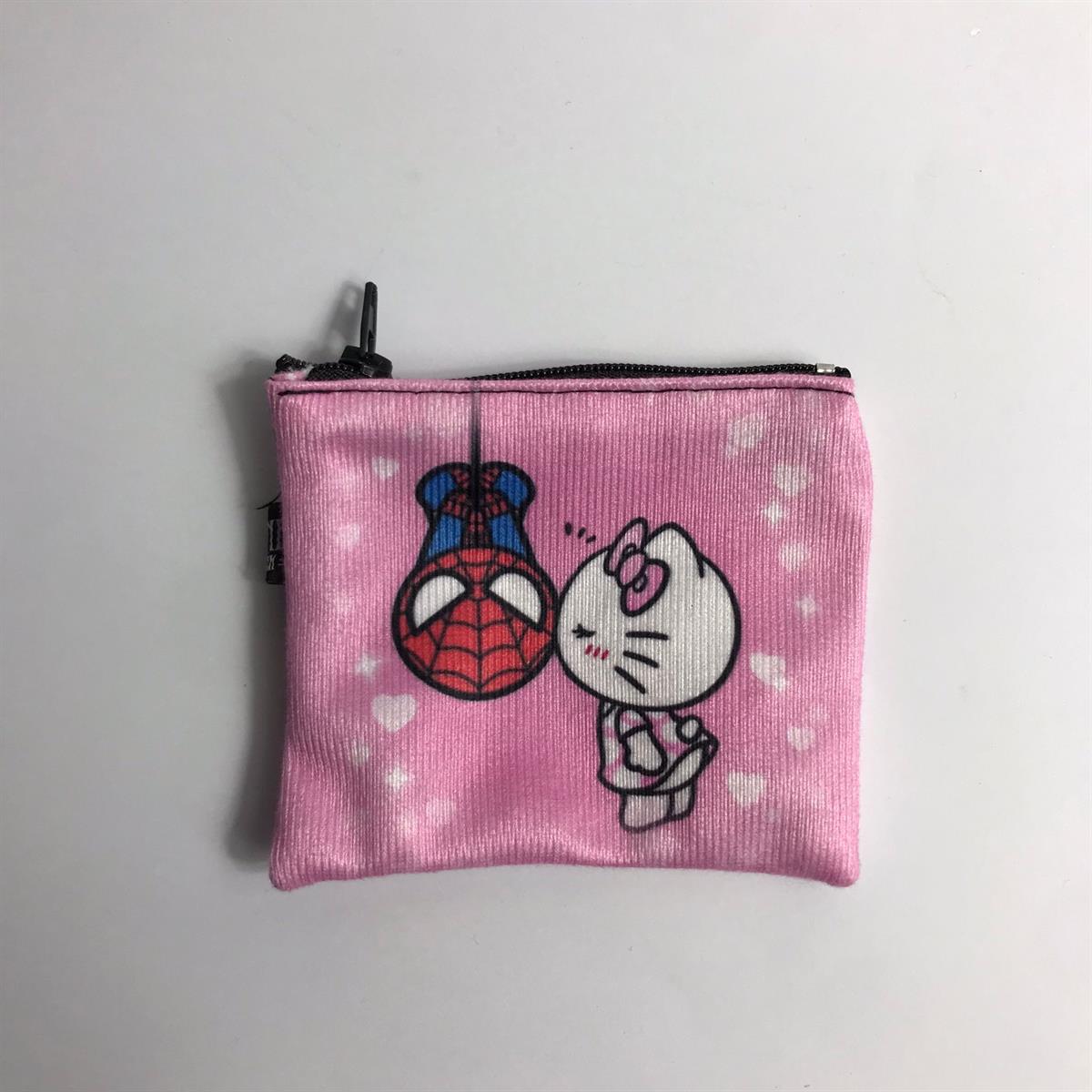 Hello Kitty and Spider Man Bozuk Para Cüzdanı