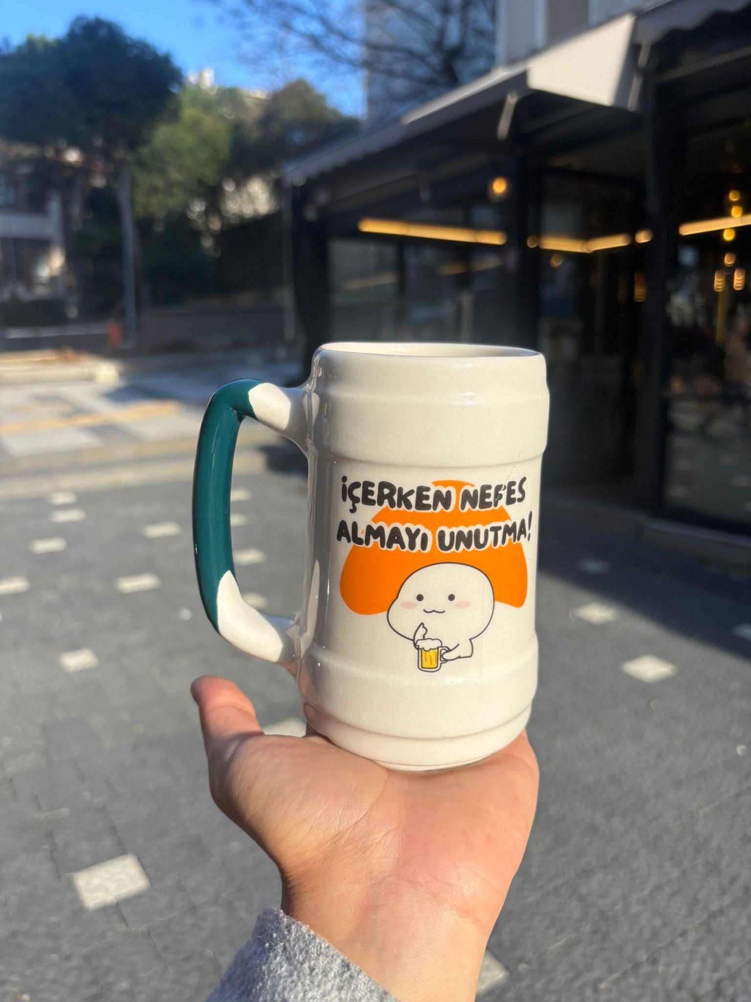 İçerken Nefes Almayı Unutma Bira Bardağı