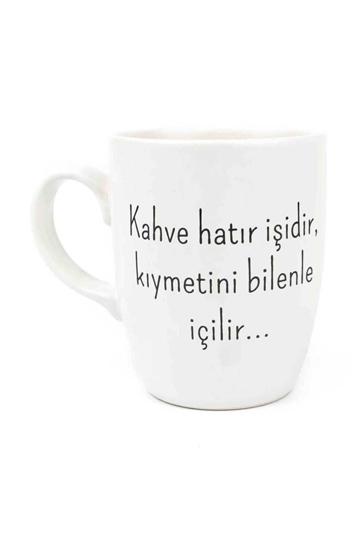 Kahve Hatır Işidir, Kıymetini Bilenle Içilir Krem Oval Kupa