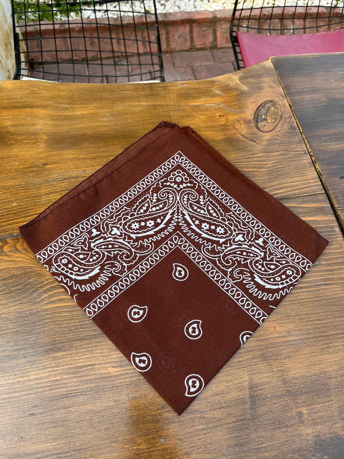 Kahverengi  Detaylı Ünisex Bandana