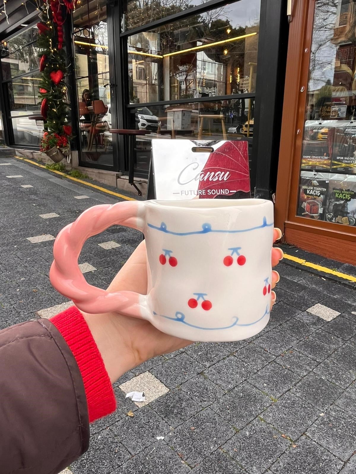Kirazlı 3D Mug Kupa