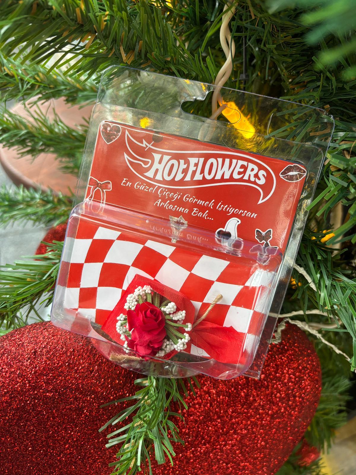 Kırmızı Hotflowers  Arkası Aynalı Çiçek